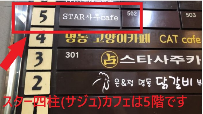 韓国 明洞の母ヘウン先生の店舗の行き方画像