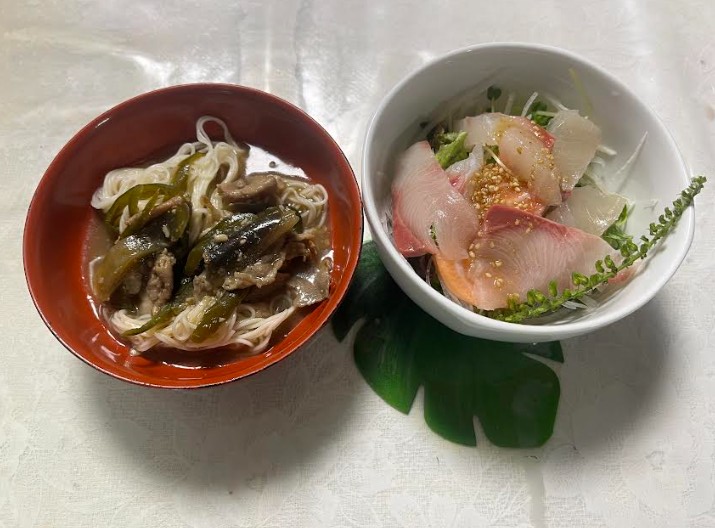 RisingGroup合同会社の取り組み 第3回 野菜を食べる習慣づくりデーで提供した国産野菜のピーマンとナスの味噌ダレそうめん